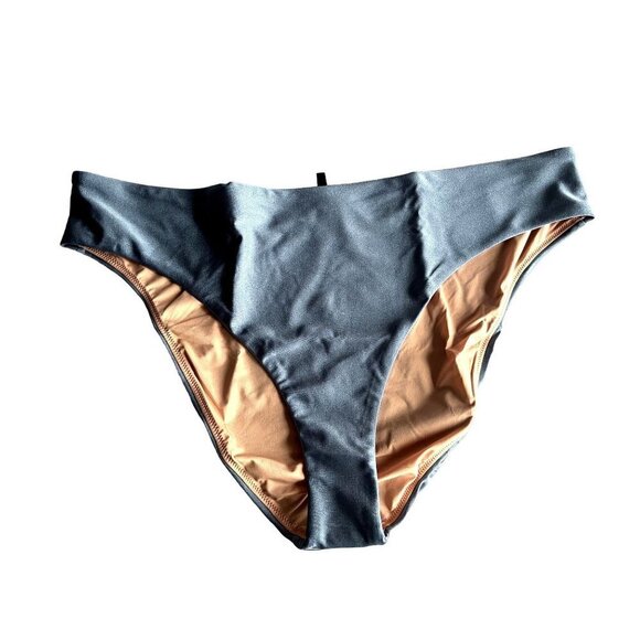 NEW J.Crew High Waisted Two Piece Bikini Set Light Blue Shimmer Size 2X - Picture 11 of 16